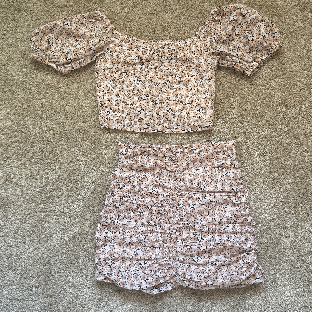 SEED TEEN - GIRLS FLORAL SKIRT AND TOP